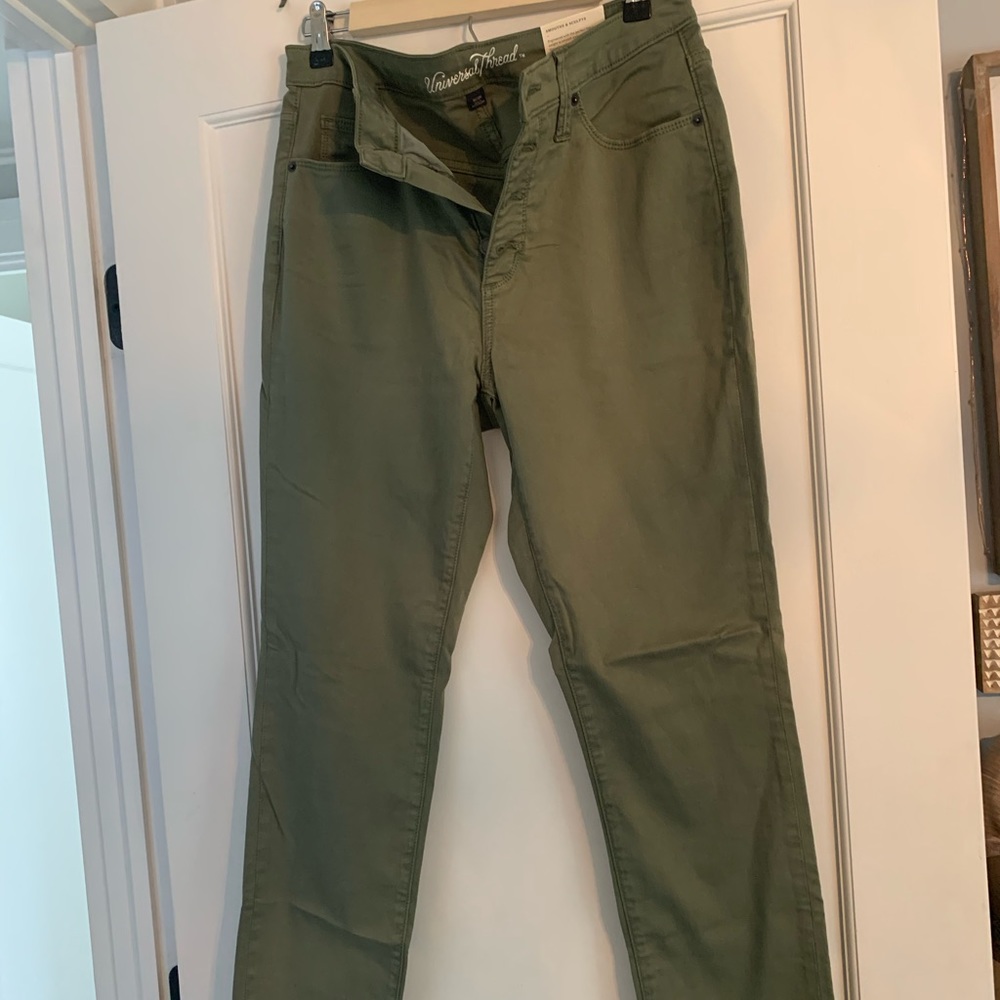 Universal thread high rise olive green jeans